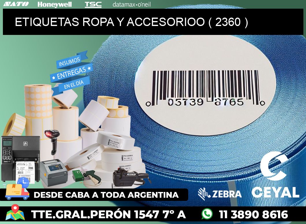 ETIQUETAS ROPA Y ACCESORIOO ( 2360 )