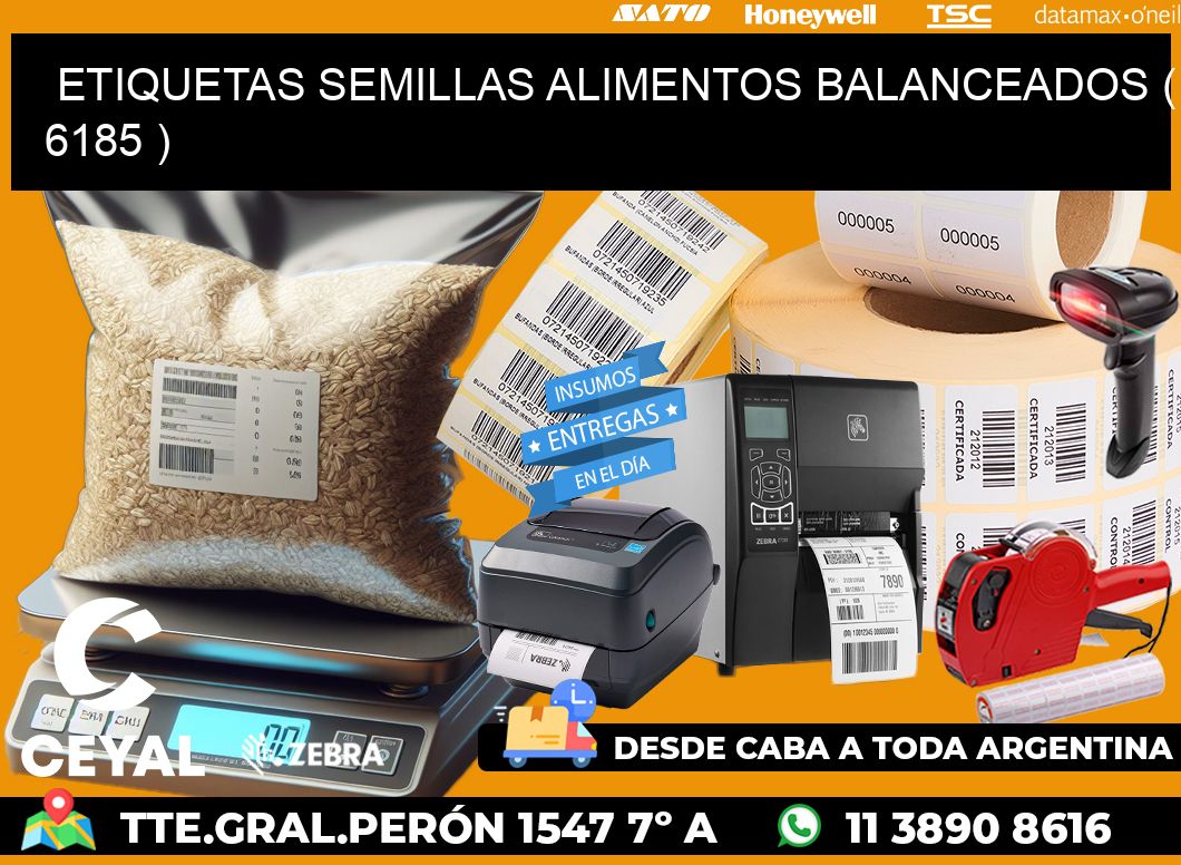 ETIQUETAS SEMILLAS ALIMENTOS BALANCEADOS ( 6185 )