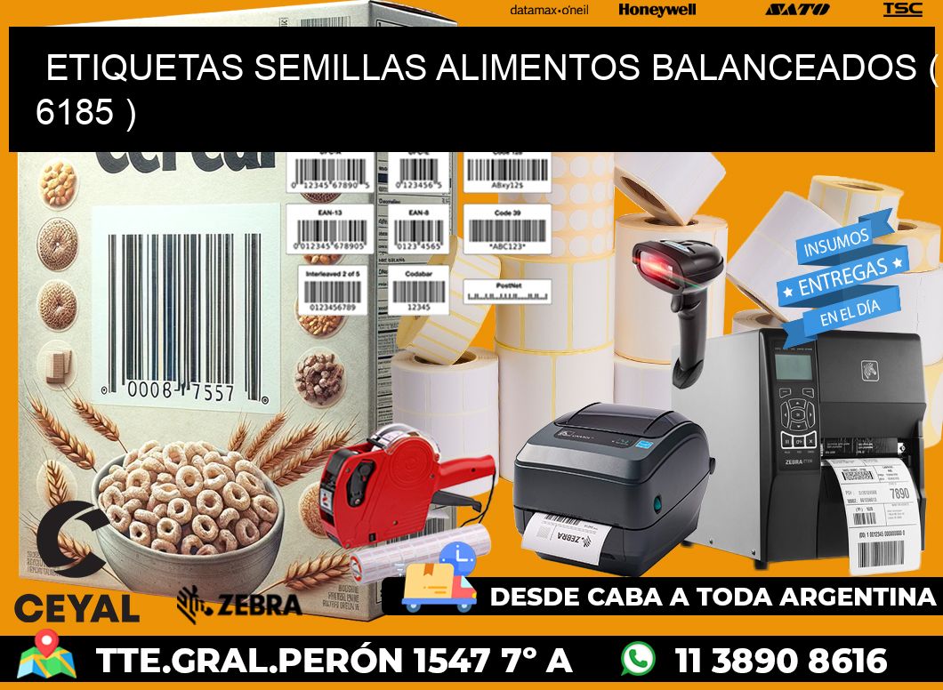 ETIQUETAS SEMILLAS ALIMENTOS BALANCEADOS ( 6185 )