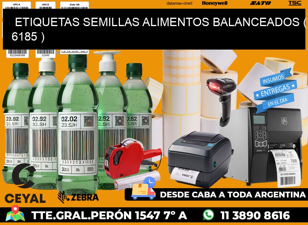 ETIQUETAS SEMILLAS ALIMENTOS BALANCEADOS ( 6185 )