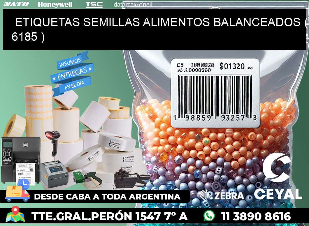 ETIQUETAS SEMILLAS ALIMENTOS BALANCEADOS ( 6185 )