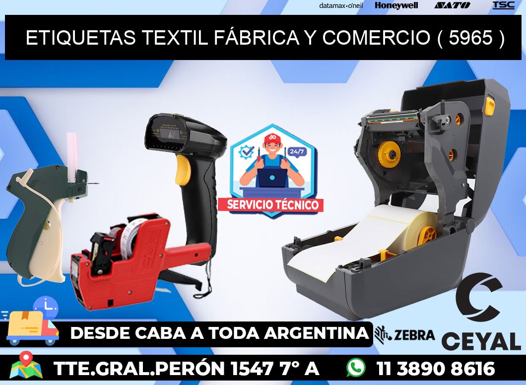 ETIQUETAS TEXTIL FÁBRICA Y COMERCIO ( 5965 )