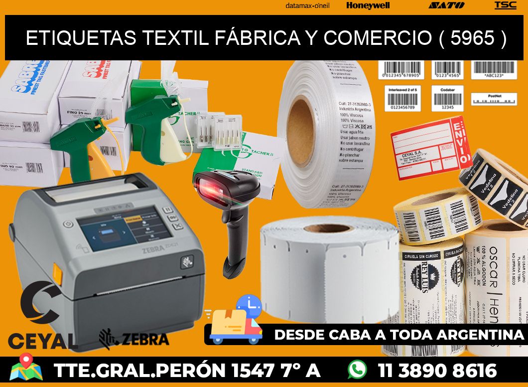 ETIQUETAS TEXTIL FÁBRICA Y COMERCIO ( 5965 )