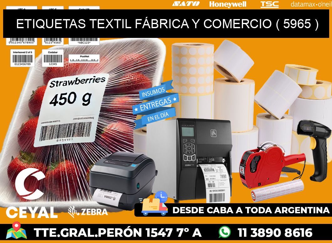 ETIQUETAS TEXTIL FÁBRICA Y COMERCIO ( 5965 )