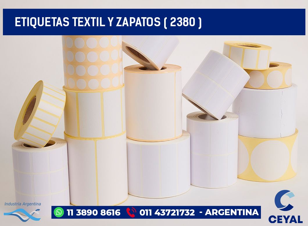 ETIQUETAS TEXTIL Y ZAPATOS ( 2380 )