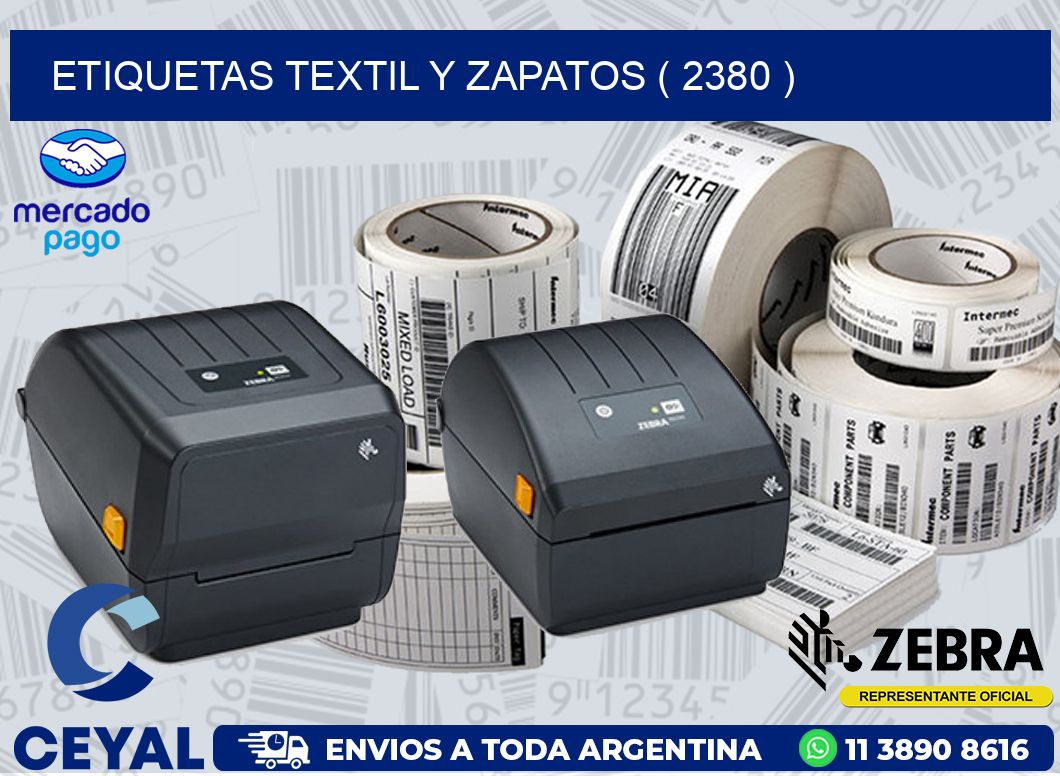 ETIQUETAS TEXTIL Y ZAPATOS ( 2380 )