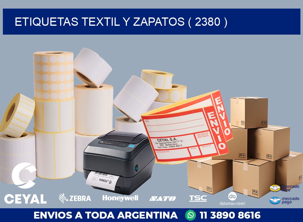 ETIQUETAS TEXTIL Y ZAPATOS ( 2380 )