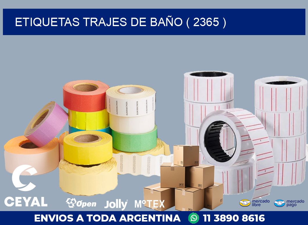 ETIQUETAS TRAJES DE BAÑO ( 2365 )