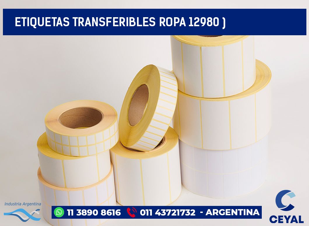 ETIQUETAS TRANSFERIBLES ROPA 12980 )