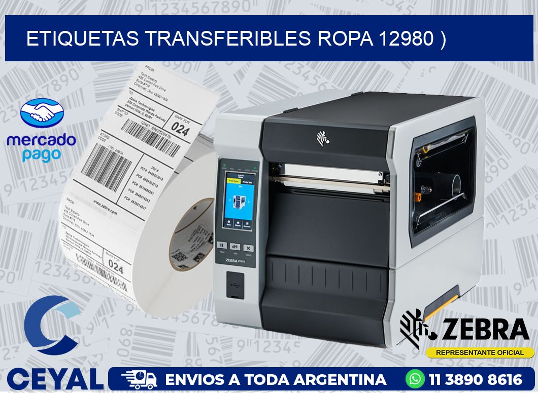 ETIQUETAS TRANSFERIBLES ROPA 12980 )