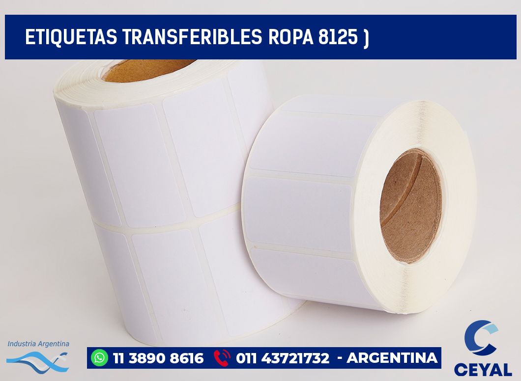 ETIQUETAS TRANSFERIBLES ROPA 8125 )