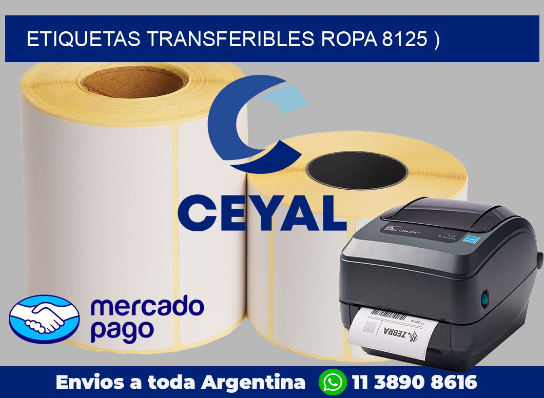 ETIQUETAS TRANSFERIBLES ROPA 8125 )