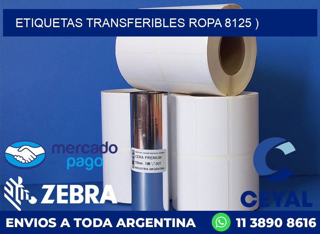 ETIQUETAS TRANSFERIBLES ROPA 8125 )