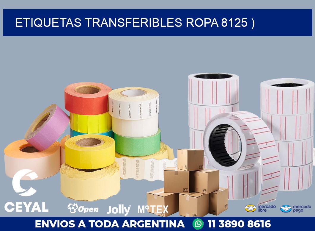 ETIQUETAS TRANSFERIBLES ROPA 8125 )