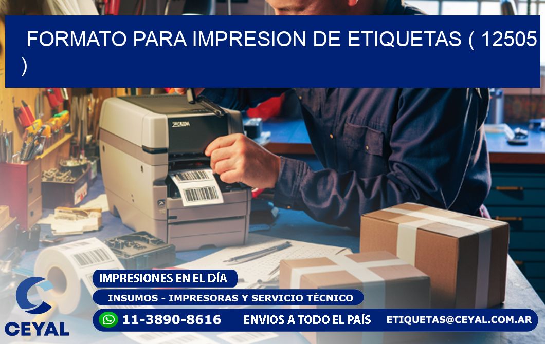 FORMATO PARA IMPRESION DE ETIQUETAS ( 12505 )