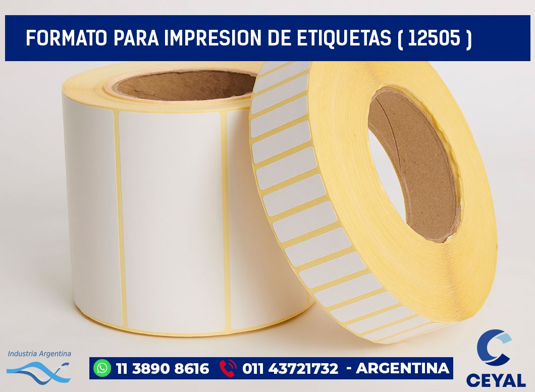 FORMATO PARA IMPRESION DE ETIQUETAS ( 12505 )