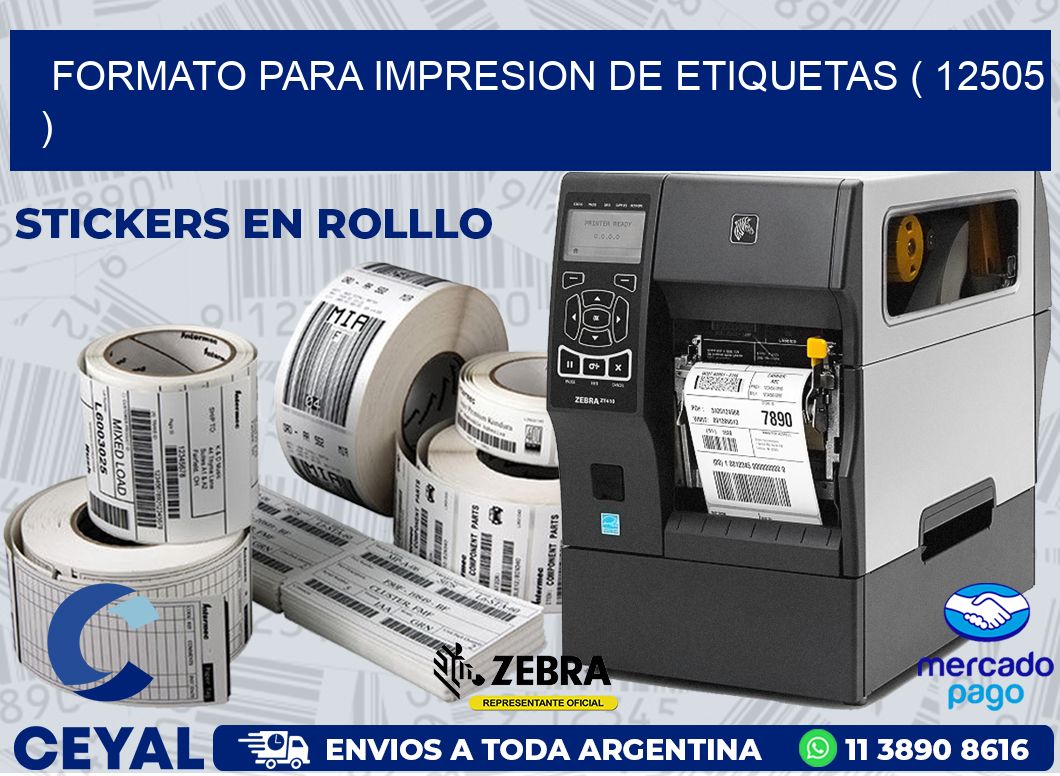 FORMATO PARA IMPRESION DE ETIQUETAS ( 12505 )