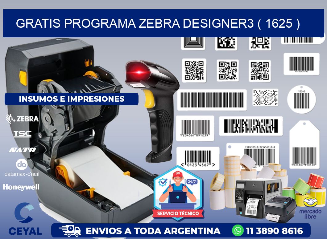 GRATIS PROGRAMA ZEBRA DESIGNER3 ( 1625 )