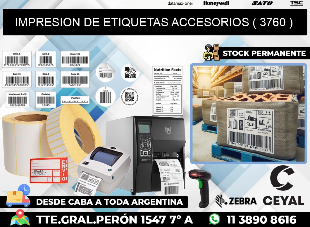 IMPRESION DE ETIQUETAS ACCESORIOS ( 3760 )