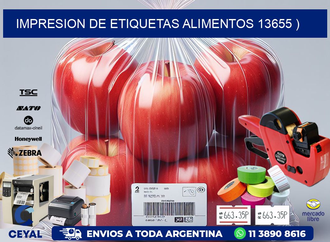 IMPRESION DE ETIQUETAS ALIMENTOS 13655 )