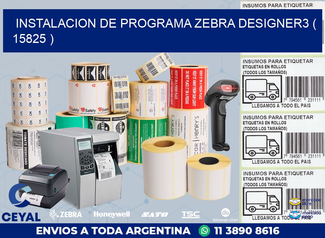 INSTALACION DE PROGRAMA ZEBRA DESIGNER3 ( 15825 )