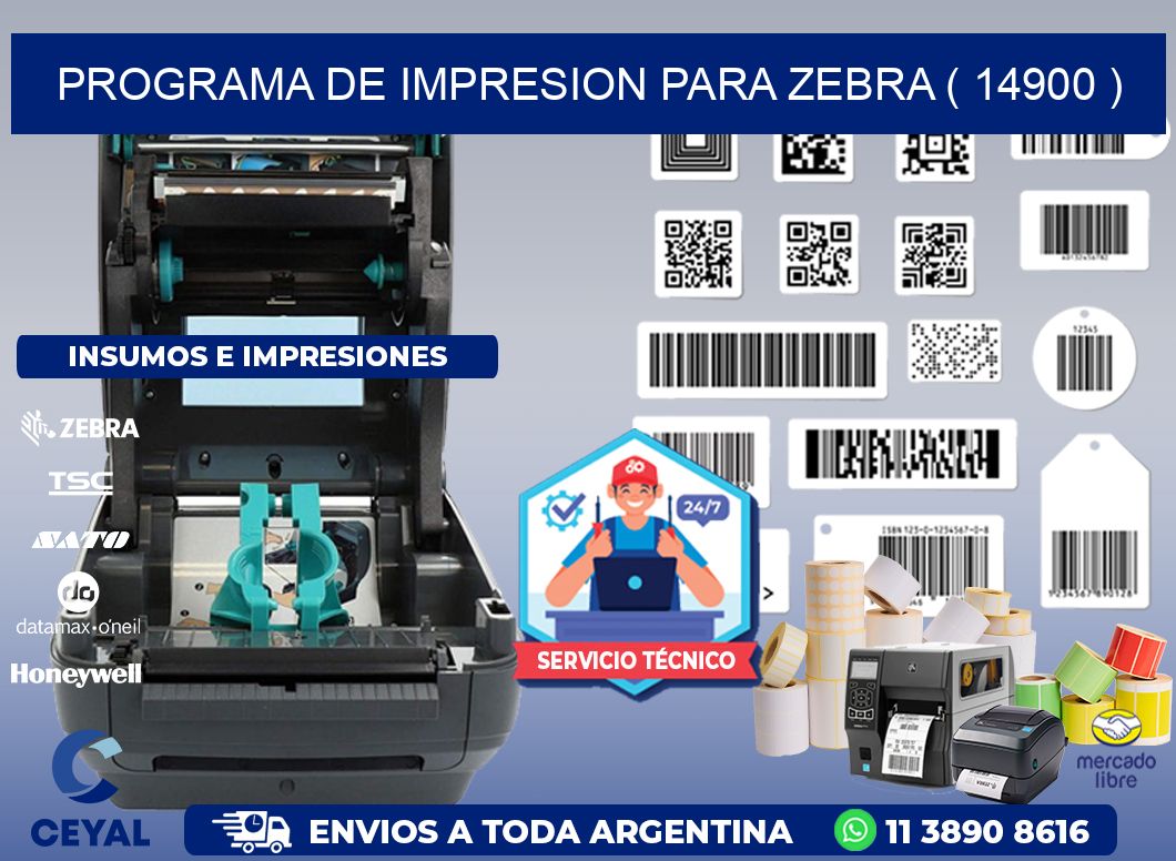 PROGRAMA DE IMPRESION PARA ZEBRA ( 14900 )