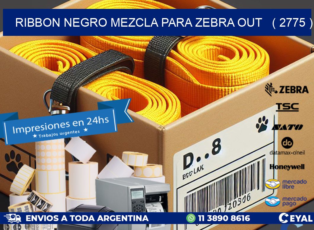 RIBBON NEGRO MEZCLA PARA ZEBRA OUT   ( 2775 )