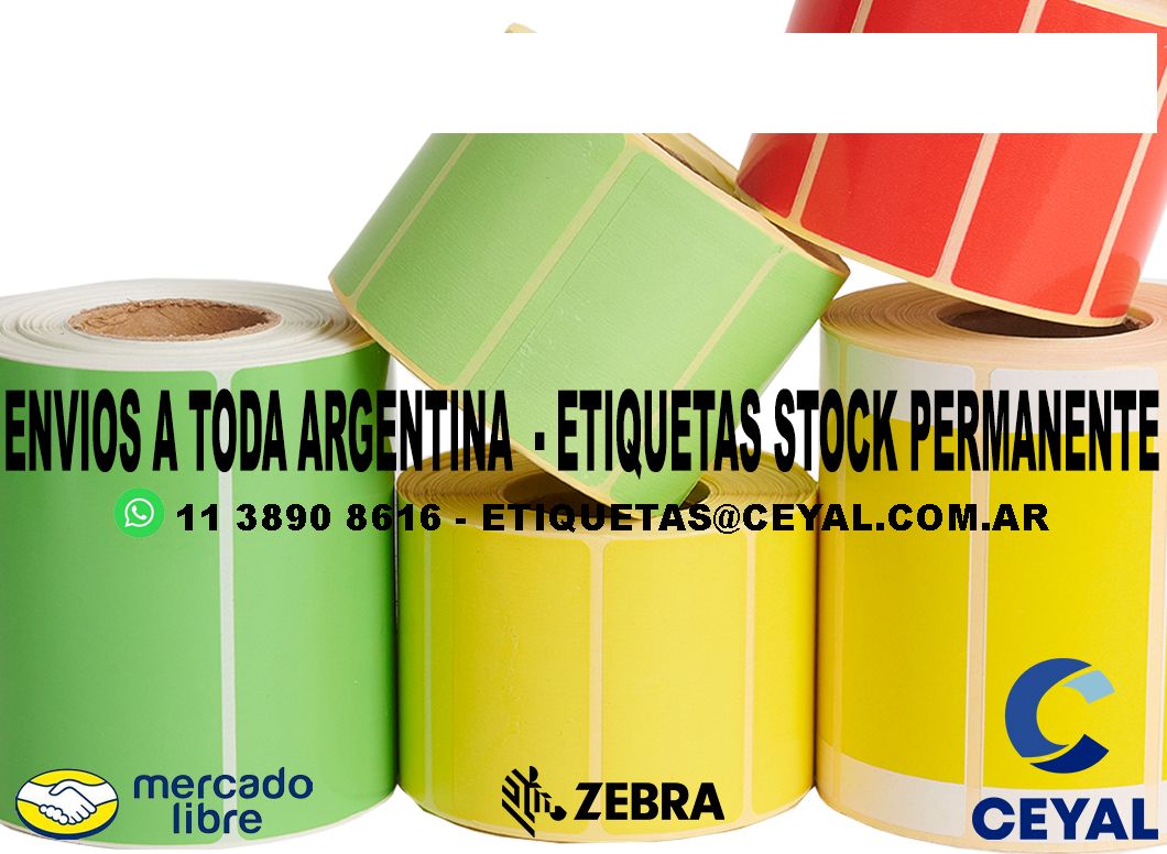 100 ETIQUETAS TERMICAS 60 x 63