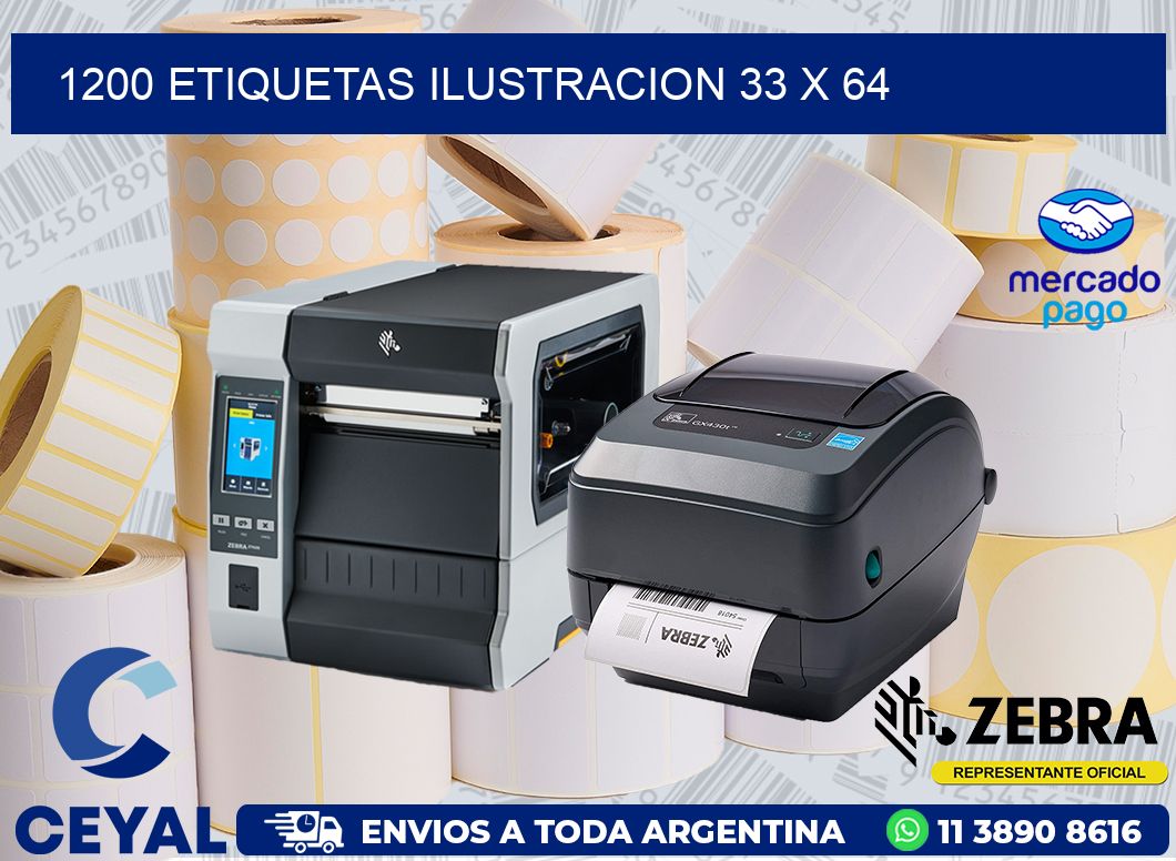 1200 ETIQUETAS ILUSTRACION 33 x 64