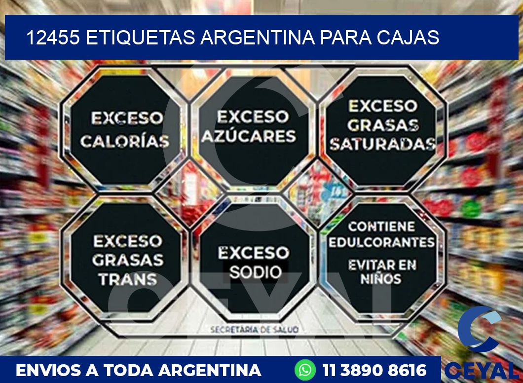 12455 ETIQUETAS ARGENTINA PARA CAJAS