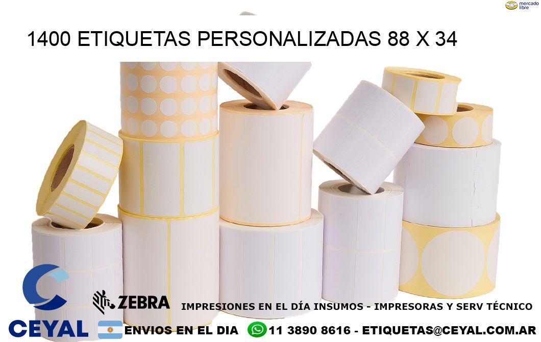 1400 ETIQUETAS PERSONALIZADAS 88 x 34