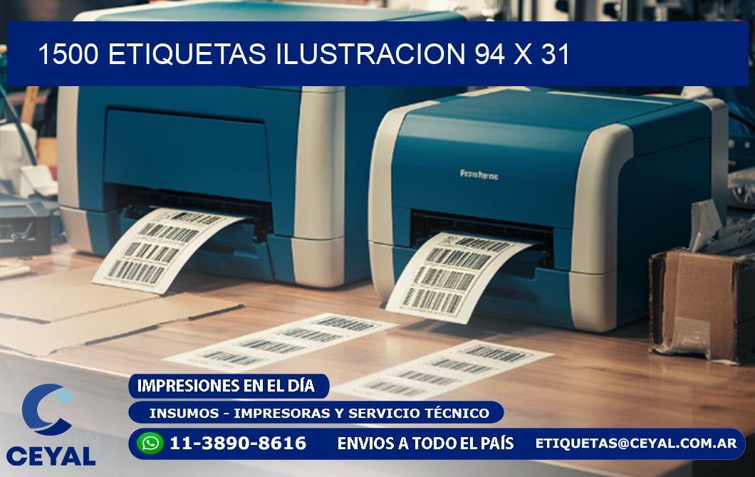 1500 ETIQUETAS ILUSTRACION 94 x 31