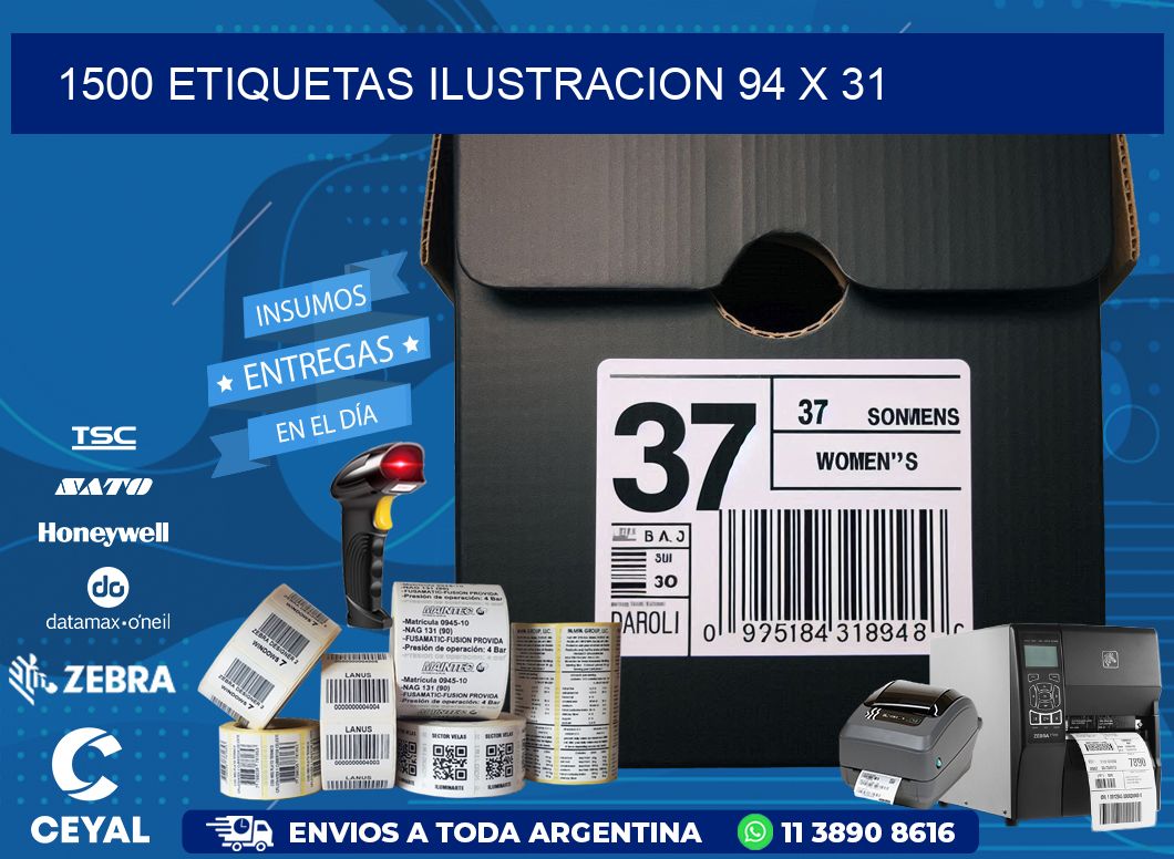 1500 ETIQUETAS ILUSTRACION 94 x 31