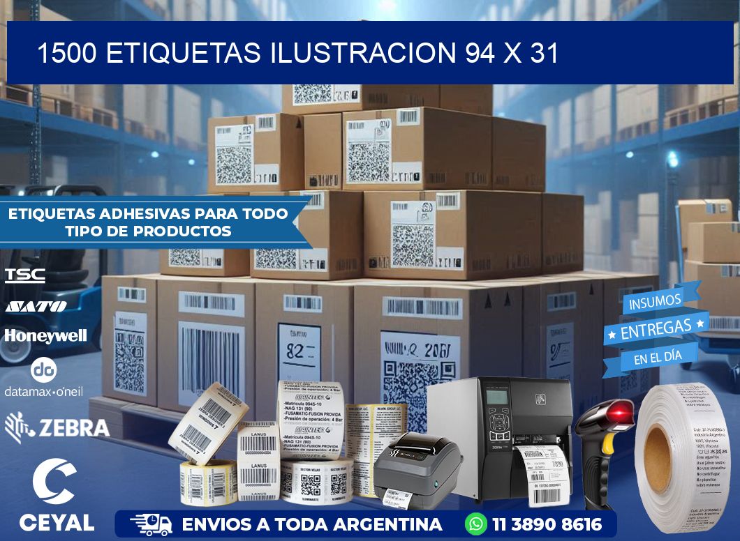 1500 ETIQUETAS ILUSTRACION 94 x 31