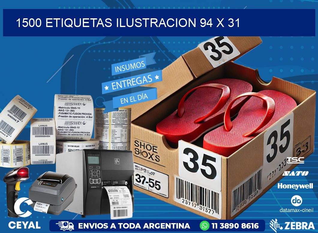 1500 ETIQUETAS ILUSTRACION 94 x 31