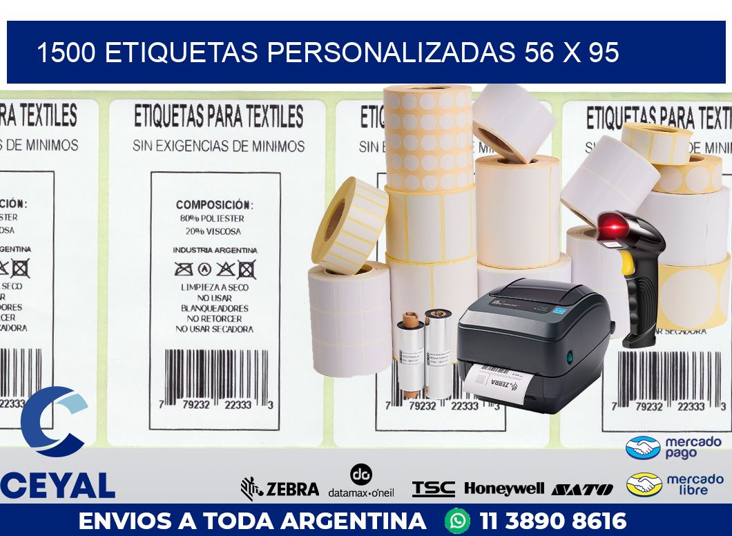 1500 ETIQUETAS PERSONALIZADAS 56 x 95