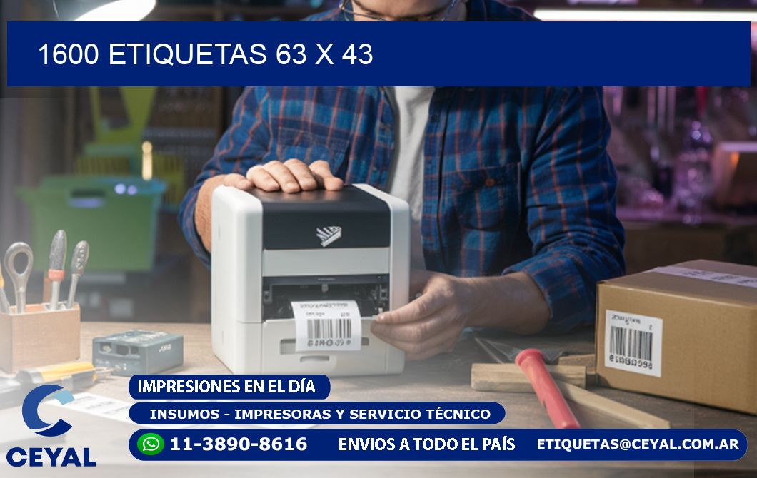 1600 ETIQUETAS 63 x 43