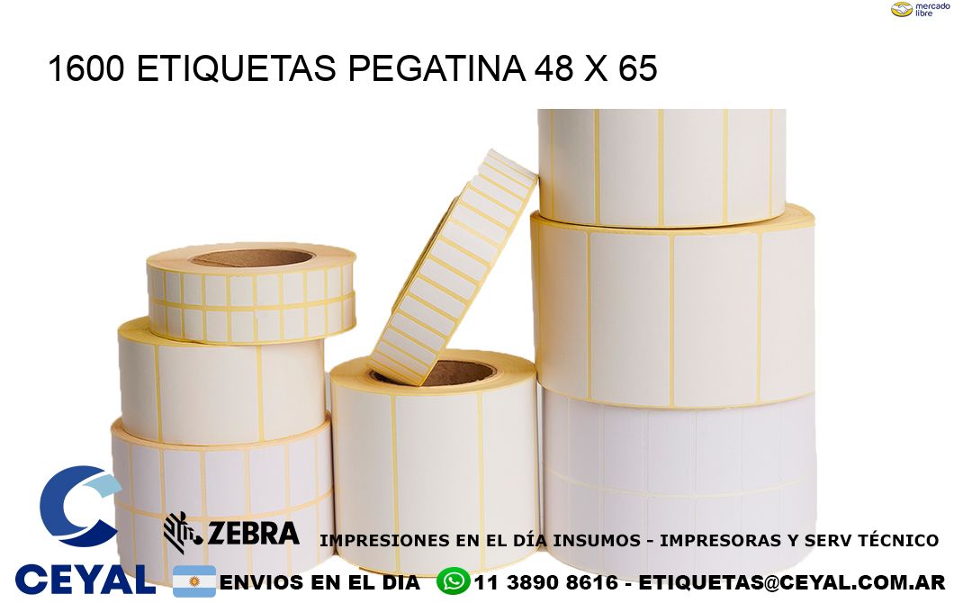 1600 ETIQUETAS PEGATINA 48 x 65