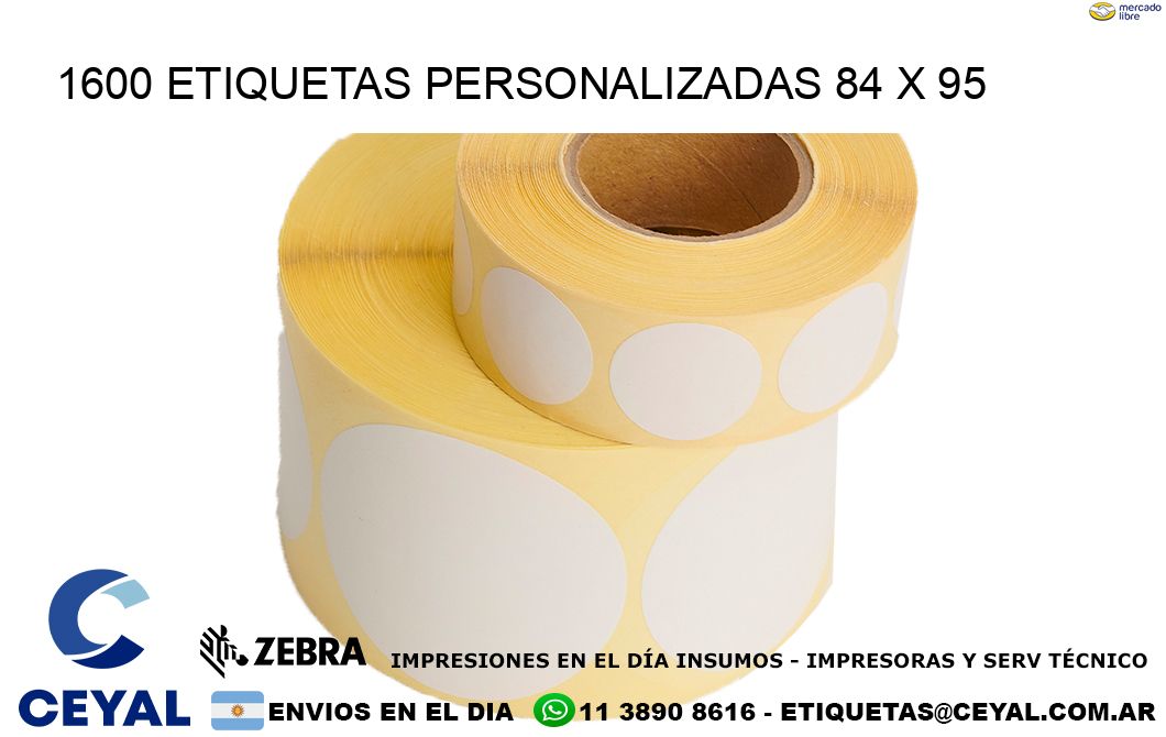 1600 ETIQUETAS PERSONALIZADAS 84 x 95