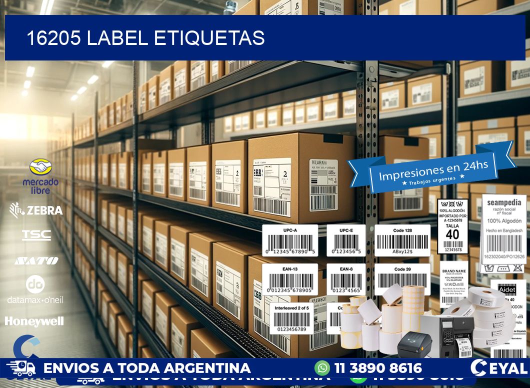 16205 LABEL ETIQUETAS