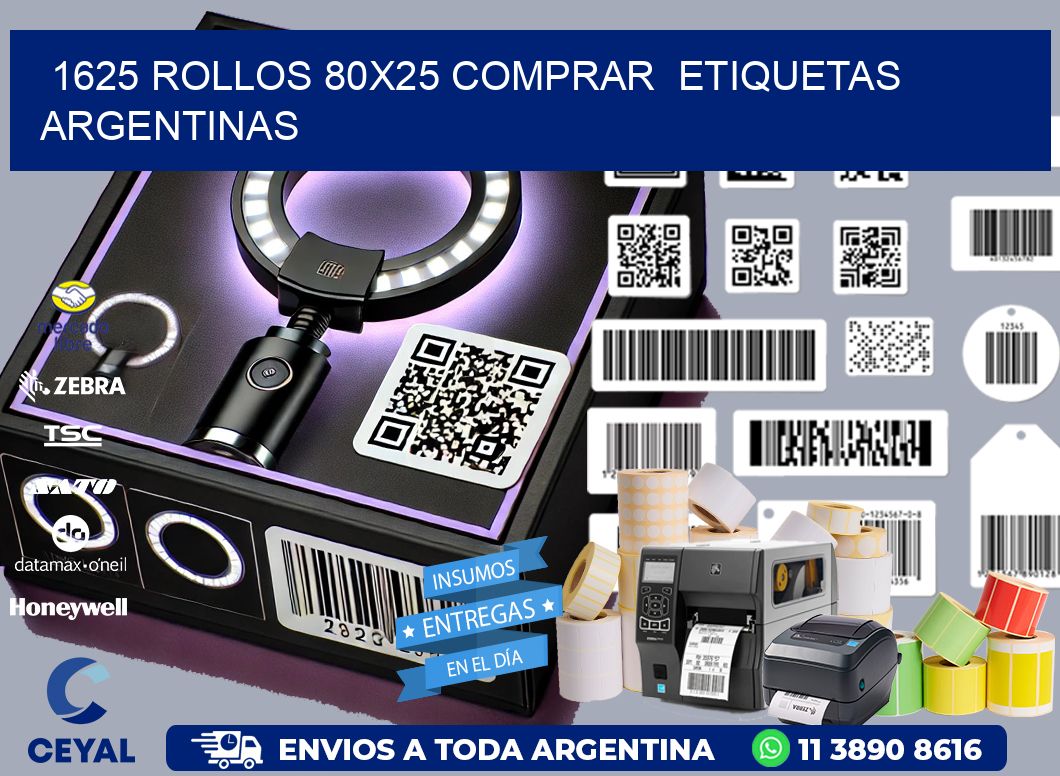 1625 ROLLOS 80X25 COMPRAR  ETIQUETAS ARGENTINAS