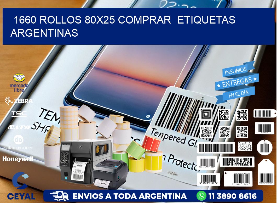 1660 ROLLOS 80X25 COMPRAR  ETIQUETAS ARGENTINAS