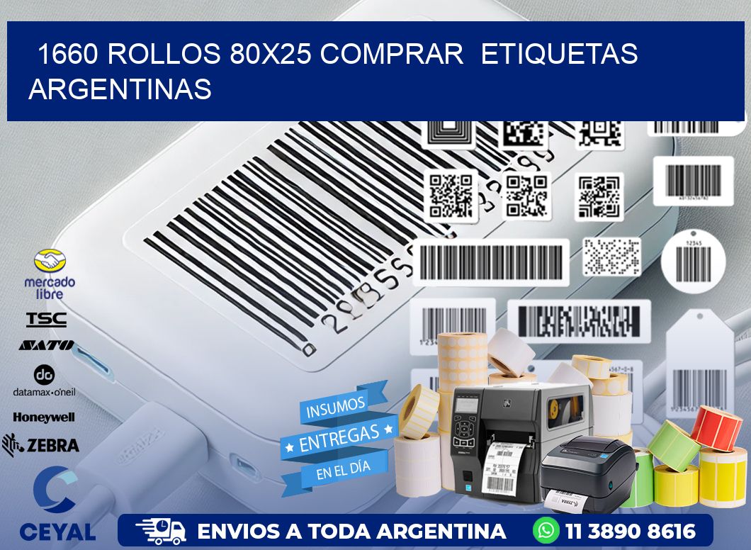 1660 ROLLOS 80X25 COMPRAR  ETIQUETAS ARGENTINAS