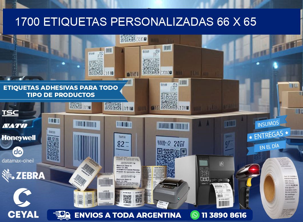 1700 ETIQUETAS PERSONALIZADAS 66 x 65