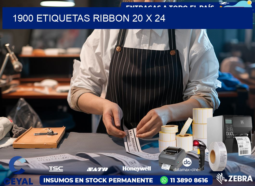 1900 ETIQUETAS RIBBON 20 x 24