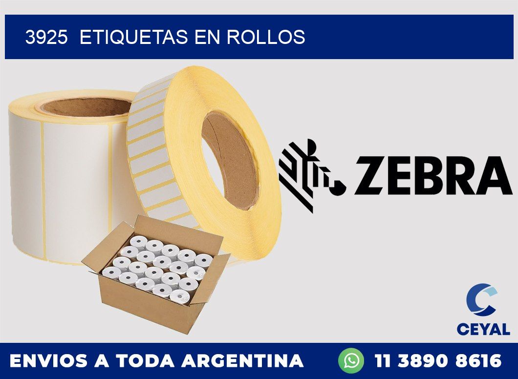 3925  ETIQUETAS EN ROLLOS