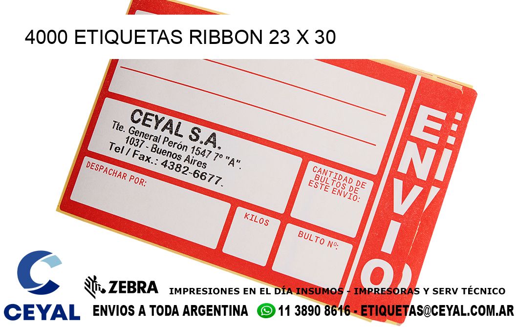 4000 ETIQUETAS RIBBON 23 x 30