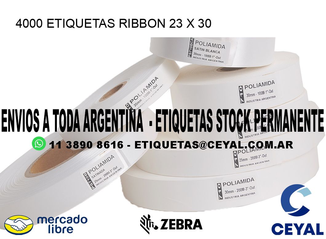 4000 ETIQUETAS RIBBON 23 x 30