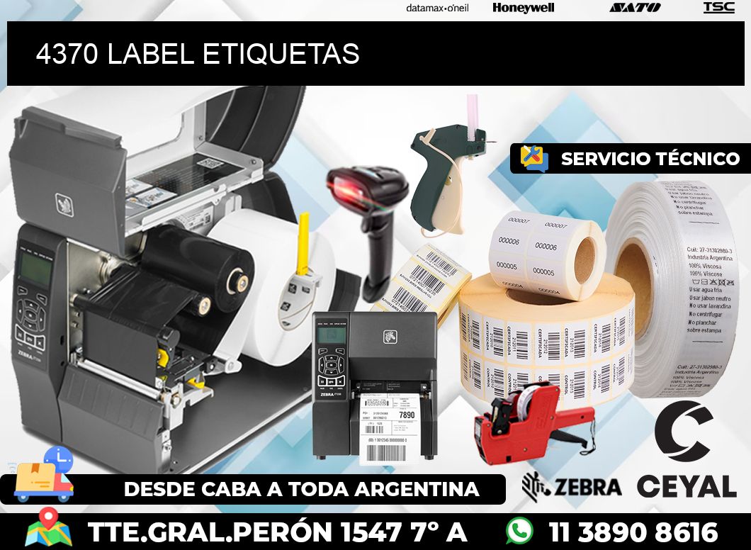 4370 LABEL ETIQUETAS