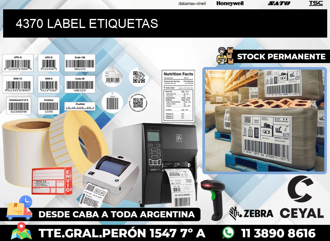 4370 LABEL ETIQUETAS